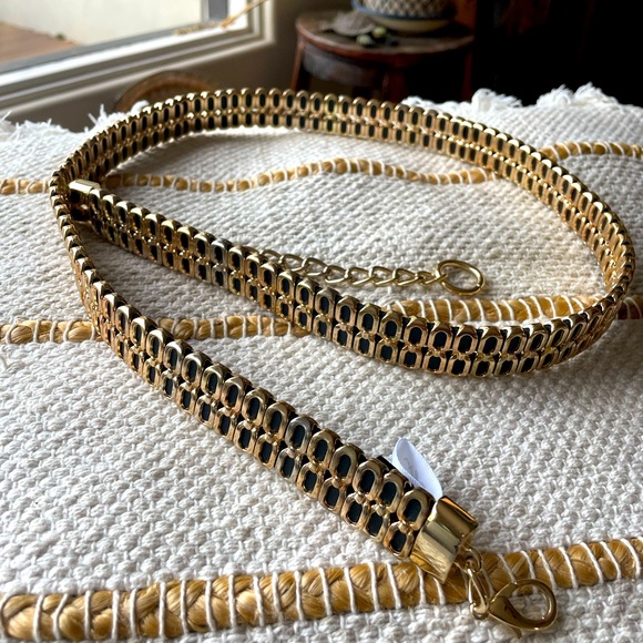 Halogen gold link belt - Picture 1 of 5